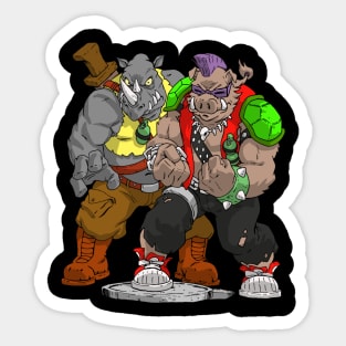 Rocksteady and Bebop TMNT Sticker